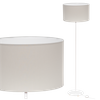 Lampa stojąca Magni Biała z Jasnoszarym abażurem