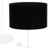 Lampa stojąca Magni Biała z Czarnym Vlora abażurem