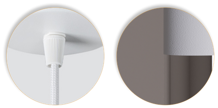 Lampy wiszące Frey biało - srebrne