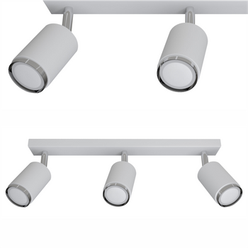 Plafony Idun biało - srebrne