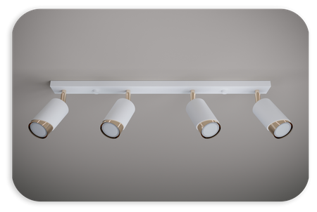 Plafony Bragi biało - złote