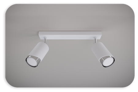 Plafony Bragi biało - srebrne