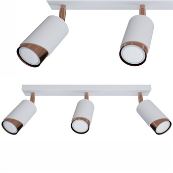 Plafony Bragi biało - miedziane