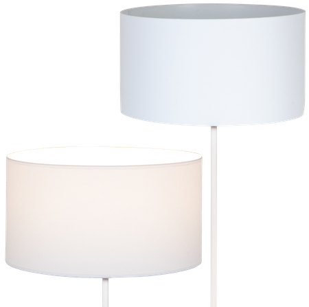 Lampa stojąca Magni Biała z Białym abażurem