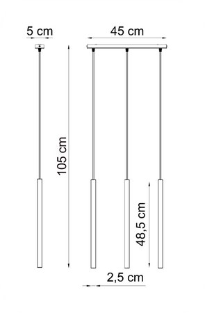 Lampy wiszące Modi czarno - złote