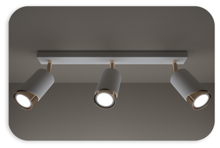 Plafony Bragi biało - złote