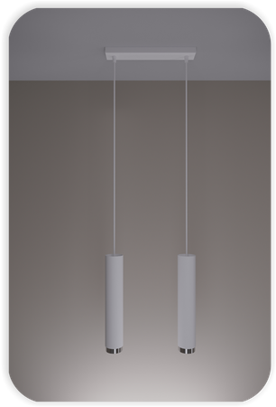 Lampy wiszące Idun biało - srebrne