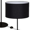 Lampa stojąca Magni Czarna z Czarnym Lnianym abażurem
