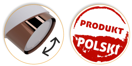 Plafony Bragi biało - miedziane