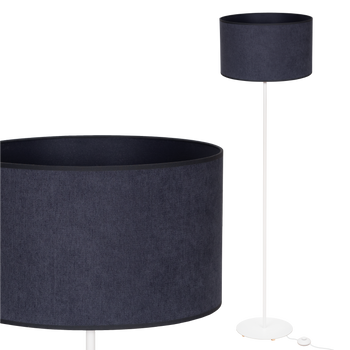 Lampa stojąca Magni Biała z Antracytowym Soft abażurem