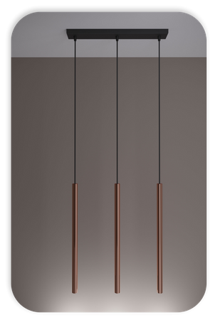 Lampy wiszące Modi czarno - miedziane