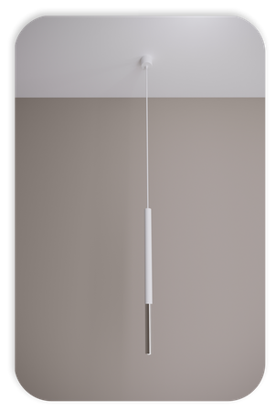 Lampy wiszące Frey biało - srebrne