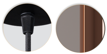 Lampy wiszące Modi czarno - miedziane