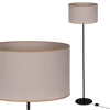 Lampa stojąca Magni Czarna z jasno beżowym SOFT abażurem