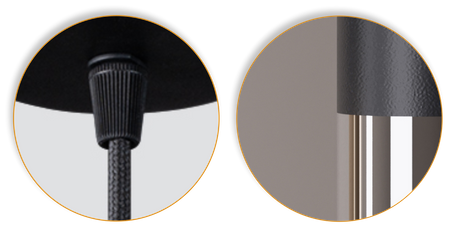 Lampy wiszące Idun czarno - srebrne