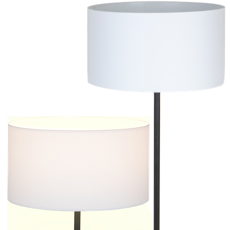 Lampa stojąca Magni Czarna z Białym abażurem