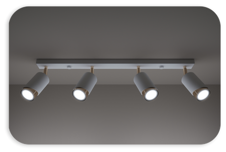 Plafony Bragi biało - złote