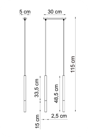 Lampy wiszące Frey biało - srebrne
