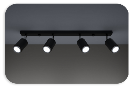 Plafony Idun czarno - srebrne