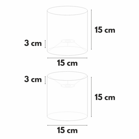 Abażur biały 15/15 cm