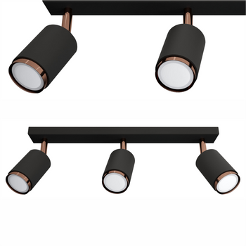 Plafony Idun czarno - miedziane