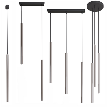 Lampy wiszące Modi czarno - srebrne