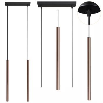 Lampy wiszące Modi czarno - miedziane