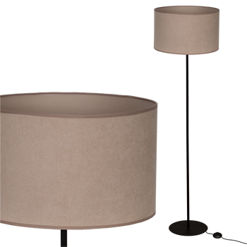 Lampa stojąca Magni Czarna z Beżowym Soft abażurem 