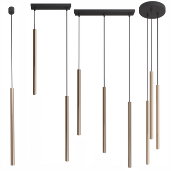 Lampy wiszące Modi czarno - złote