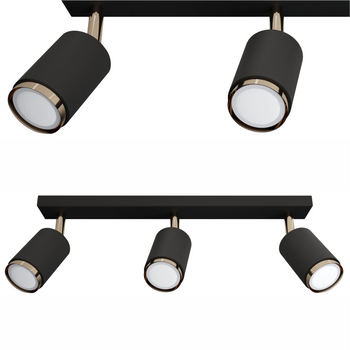 Plafony Idun czarno - złote