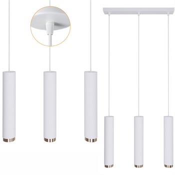 Lampy wiszące Idun biało - złote