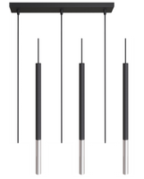 Lampy wiszące Frey czarno - srebrne