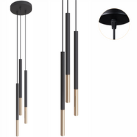 Lampy wiszące Frey czarno - złote