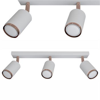 Plafony Idun biało - miedziane