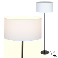 Lampa stojąca Magni Czarna z Białym abażurem