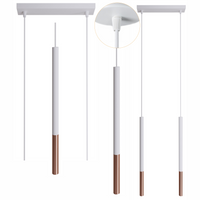 Lampy wiszące Frey biało - miedziane