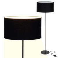 Lampa stojąca Magni Czarna z Czarnym abażurem