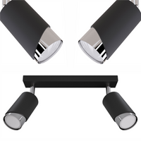 Plafony Bragi czarno - srebrne