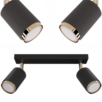 Plafony Idun czarno - złote