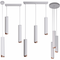 Lampy wiszące Bragi biało - miedziane