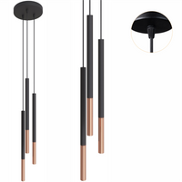 Lampy wiszące Frey czarno - miedziane